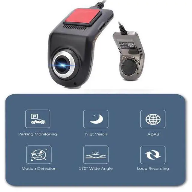 Alt view image 6 of 6 - JVFYI U3 Adas Dash Camera Fhd1080P Usb Dashcam Car Dvr Ldws G-Sensor Dash Cam Car Video Recorders for Android