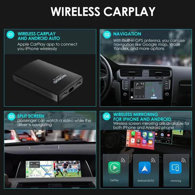 Alt view image 2 of 5 - S21 Android 9.0 Carplay Usb Multimedia Car Smart Box Ai Portable Carplay Wireless Adapter Wireless Carplay Ai Box