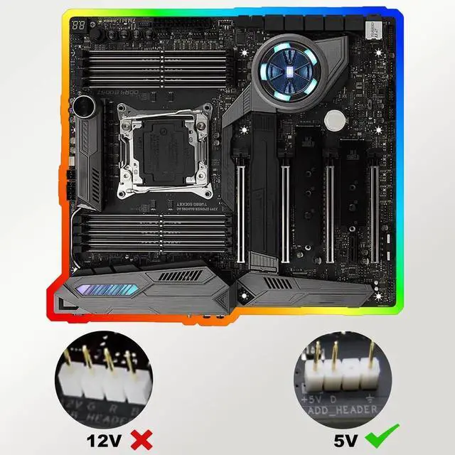 Alt view image 5 of 7 - ARGB Extension Cable 5V 3 Pin Addressable RGB Connector Adapter Extension Cable Synchronous Cord Wire for ARGB LED Fans-1M/3.3FT-2Pcs