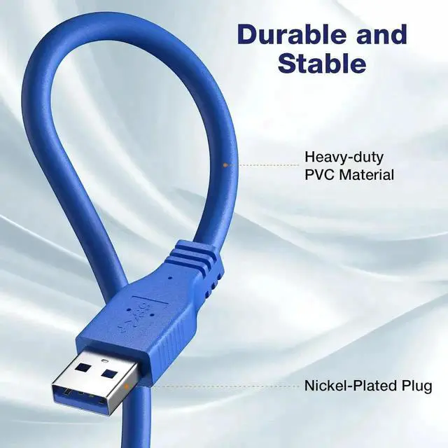 Alt view image 3 of 7 - Short USB 3.0 Extension Cable USB-A Extender Male to Female 5Gbps (1FT,2-Pack)