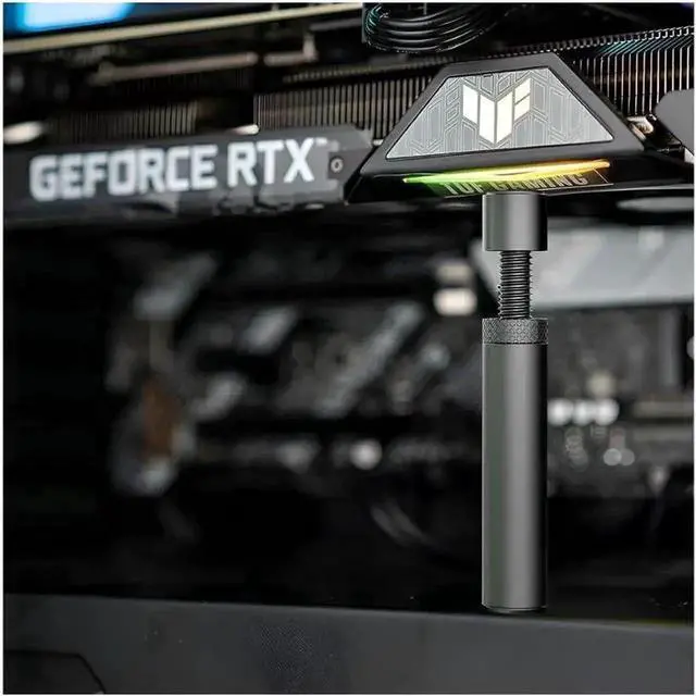 Alt view image 5 of 5 - raphics Card GPU Support Bracket, Adjustable Height GPU Sag Stand Bracket with Magnet and Non-Slip Sheet, GPU Holder for Prevent Universal VGA Graphics Card Sag - 26-50mm"- - Black