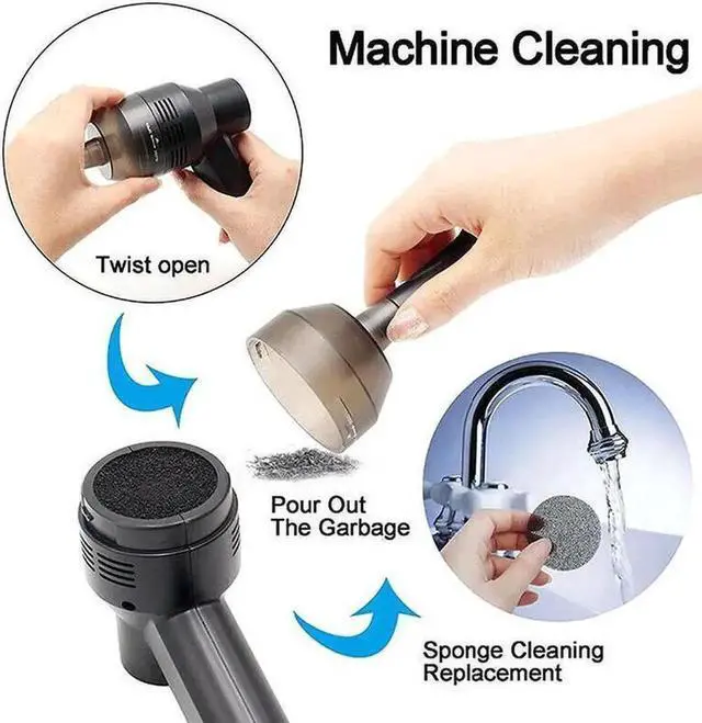 Alt view image 7 of 7 - Vacuum Cleaner USB Mini Vacuum Computer Keyboard Cleaners Powerful Suction Handheld Portable Dust Collector for Desk Laptop Piano Car Pet House