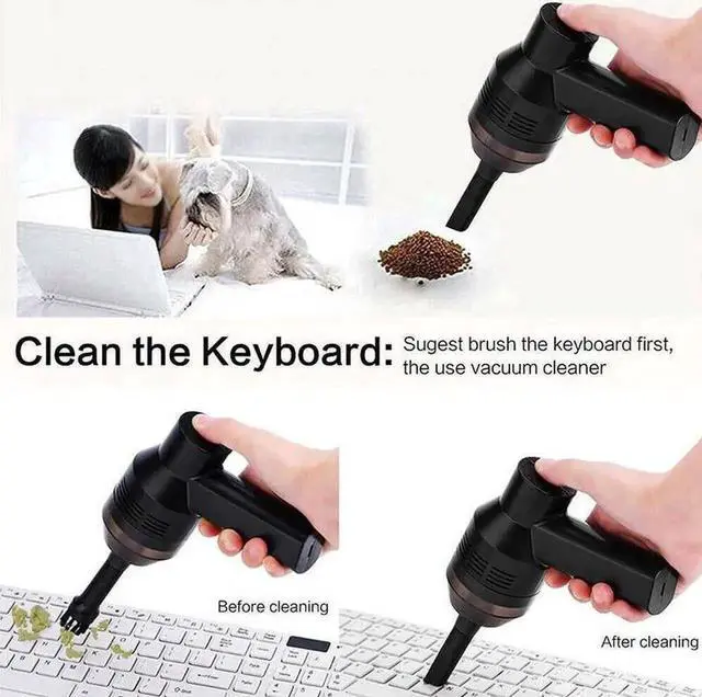 Alt view image 5 of 7 - Vacuum Cleaner USB Mini Vacuum Computer Keyboard Cleaners Powerful Suction Handheld Portable Dust Collector for Desk Laptop Piano Car Pet House