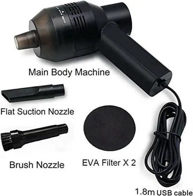 Alt view image 4 of 7 - Vacuum Cleaner USB Mini Vacuum Computer Keyboard Cleaners Powerful Suction Handheld Portable Dust Collector for Desk Laptop Piano Car Pet House