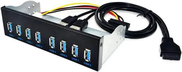 Main image of 8 Port USB Hub USB3 5.25 USB 3.0 Front Panel Splitters USB 3.0 Hub for PC USB-HUB Multiple USB3.0 HUB Splitter Hubs for Computer