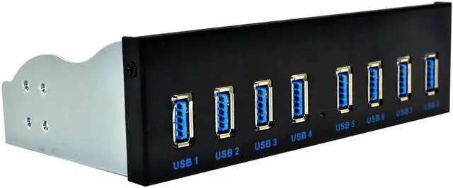 Alt view image 5 of 7 - 8 Port USB Hub USB3 5.25 USB 3.0 Front Panel Splitters USB 3.0 Hub for PC USB-HUB Multiple USB3.0 HUB Splitter Hubs for Computer