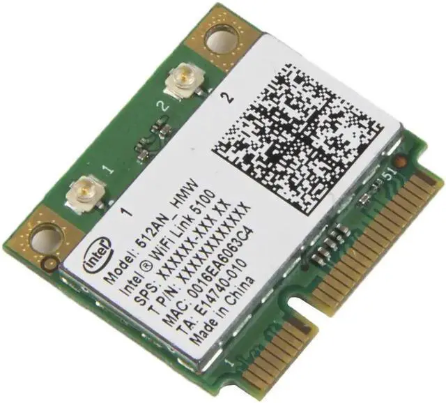 Alt view image 3 of 5 - Dual band 300Mbps Wireless Card For Intel Wifi 5100 512AN_HMW Mini PCI-e Wlan Network Card 2.4G/5Ghz 802.11 a/g/n For Laptop