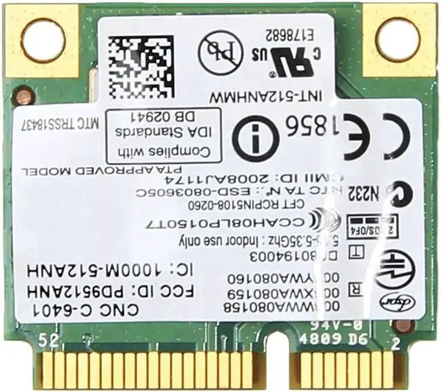 Alt view image 2 of 5 - Dual band 300Mbps Wireless Card For Intel Wifi 5100 512AN_HMW Mini PCI-e Wlan Network Card 2.4G/5Ghz 802.11 a/g/n For Laptop