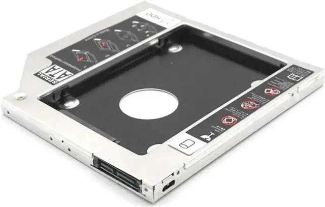 Alt view image 7 of 7 - Universal SATA 3.0 2nd HDD Caddy 9.5mm for 2.5" 2TB SSD Case Hard Disk Enclosure with LED for Laptop DVD-ROM Optical Bay