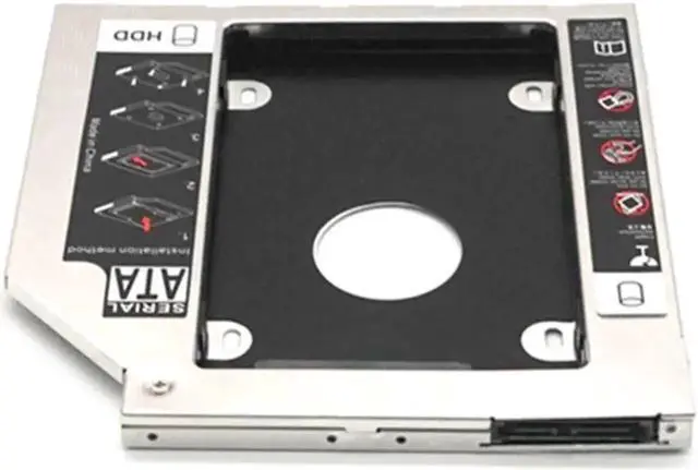 Main image of Universal SATA 3.0 2nd HDD Caddy 9.5mm for 2.5" 2TB SSD Case Hard Disk Enclosure with LED for Laptop DVD-ROM Optical Bay