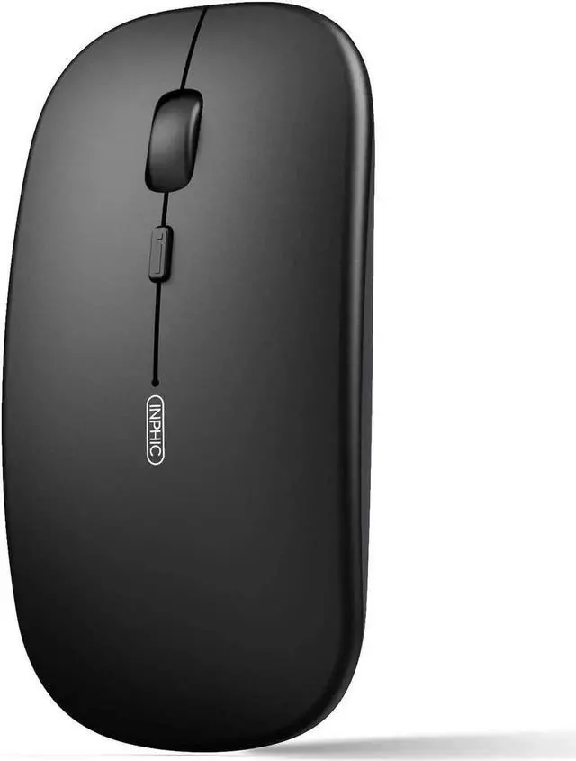Main image of Bluetooth Mouse, Slim Silent Rechargeable Bluetooth 5.0 Wireless Mouse, 800/1200/1600 DPI Portable Computer Cordless Mouse for Laptop PC Mac, iPad OS