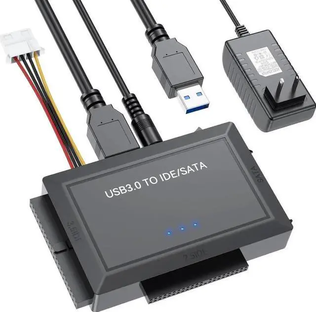 Main image of Hard Drive Reader SATA IDE to USB 3.0 Adapter, USB 3.0 to SATA/IDE Hard Drive Ultra Recovery Converter Kit Data Retrieval Device for 2.5" 3.5" HDD SSD Hard Drive Disk 5.25" DVD/CD-ROM Optical Drive