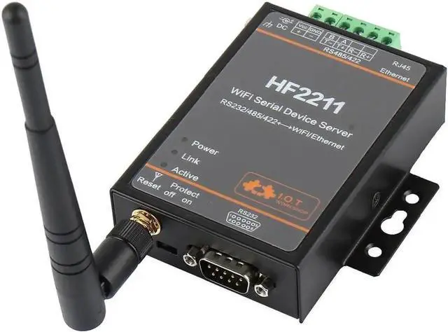 Alt view image 2 of 6 - Industrial Modbus Serial RS232 RS485 RS422 to WiFi Ethernet Converter Device TCP IP Telnet Modbus 4M Flash