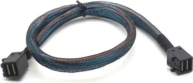 Alt view image 2 of 7 - Mini SAS HD SFF 8643 Cable Internal SFF-8643 SAS Cable Mini SAS SFF-8643 to 8643 Cable Adapter for Computer Hard Disk 0.5m/1m