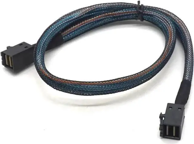 Alt view image 7 of 7 - Mini SAS HD SFF 8643 Cable Internal SFF-8643 SAS Cable Mini SAS SFF-8643 to 8643 Cable Adapter for Computer Hard Disk 0.5m/1m