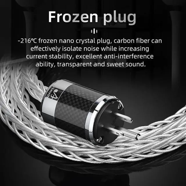 Alt view image 3 of 6 - Hifi Sound Power Connect Wire Male to Female Ac Extension Power Cords Hi-end Fever Power Cable