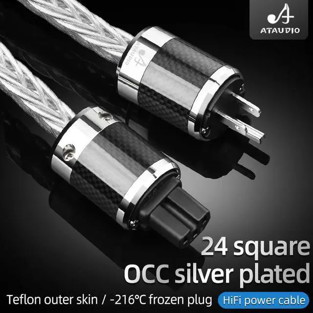 Alt view image 5 of 6 - Hifi Sound Power Connect Wire Male to Female Ac Extension Power Cords Hi-end Fever Power Cable