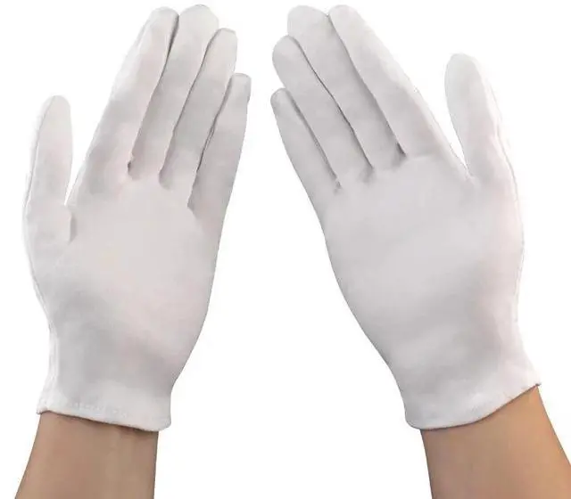 Main image of White gloves, labor gloves, wear-resistant gloves, non-slip gloves, cotton gloves, wenwan gloves, cotton gloves