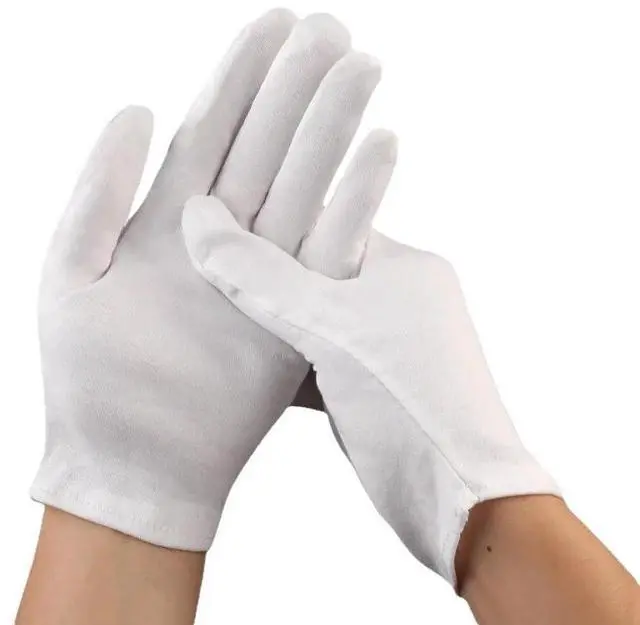Alt view image 2 of 4 - White gloves, labor gloves, wear-resistant gloves, non-slip gloves, cotton gloves, wenwan gloves, cotton gloves