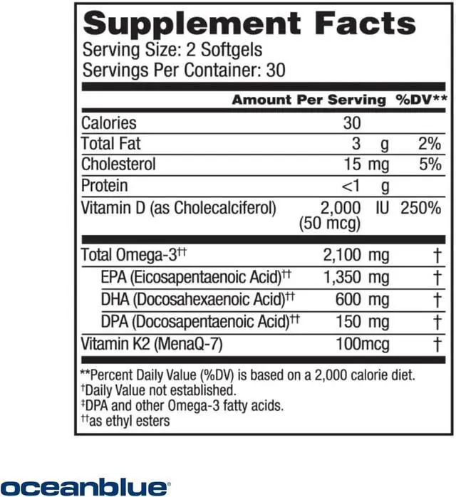 Alt view image 7 of 7 - Oceanblue Professional Omega-3 2100 (120 Softgels)