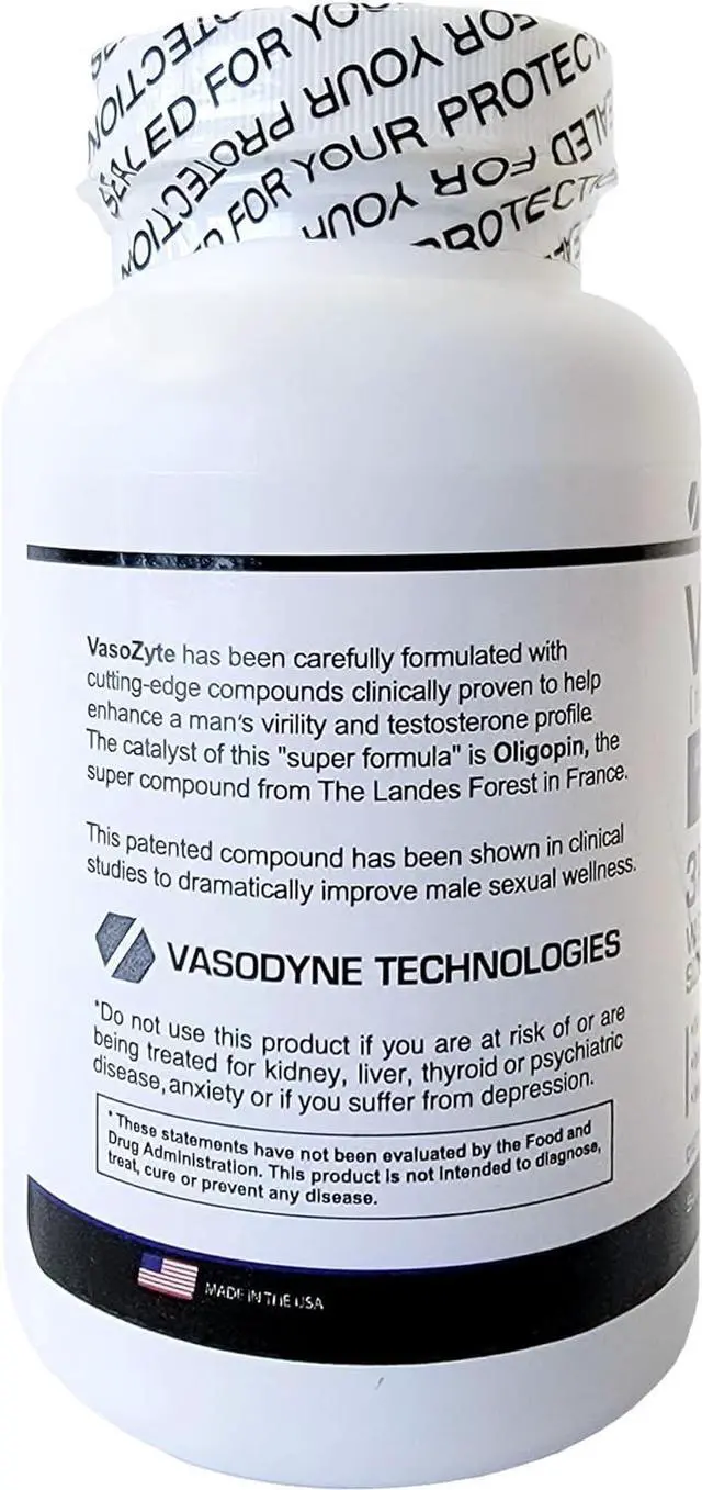 Alt view image 3 of 3 - Generic VasoZyte - Supports Nitric Oxide & Healthy Blood Flow - with Our Exclusive Formula Featuring Oligopin, and Our Crystal Pure Extraction Process - for Well-Being - 30 Day Supply - 60 Capsules