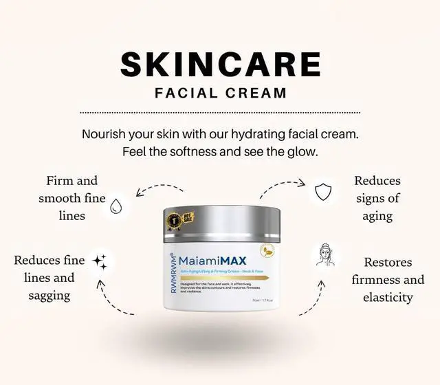Alt view image 4 of 6 - Anti-Aging Lifting & Firming Cream  Hydrating & Tightening Formula for All Skin Types  Paraben-Free, Fragrance-Free, BHA-Free (1.7 fl oz / 50 ml)