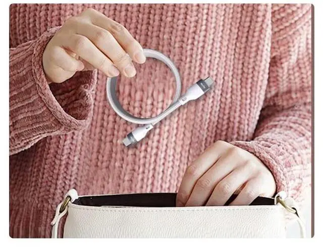 Alt view image 4 of 7 - USB-C to USB-C 240W 6ft Magnetic Braided Charging Cable