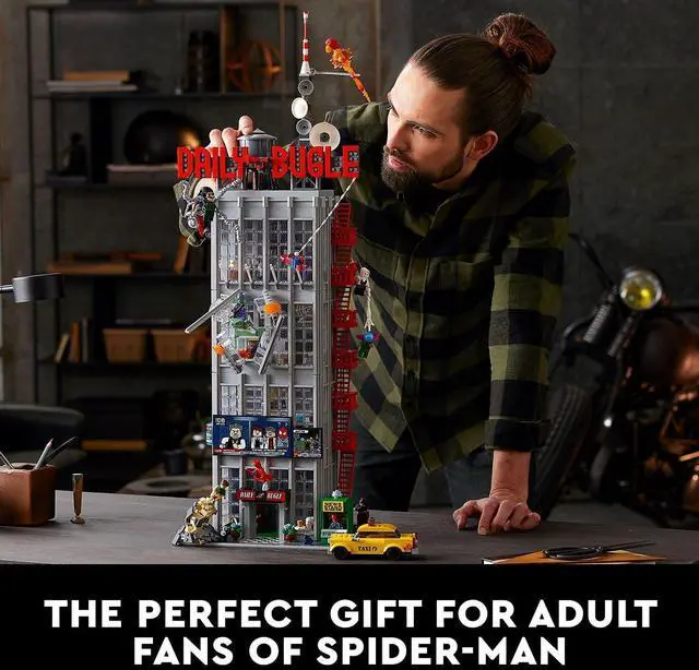 Alt view image 4 of 4 - LEGO Marvel Spider-Man Daily Bugle Building Sets for Adults - Display as Office or Book Shelf Decor - Gifts for Christmas - 25 Minifigures - 76178