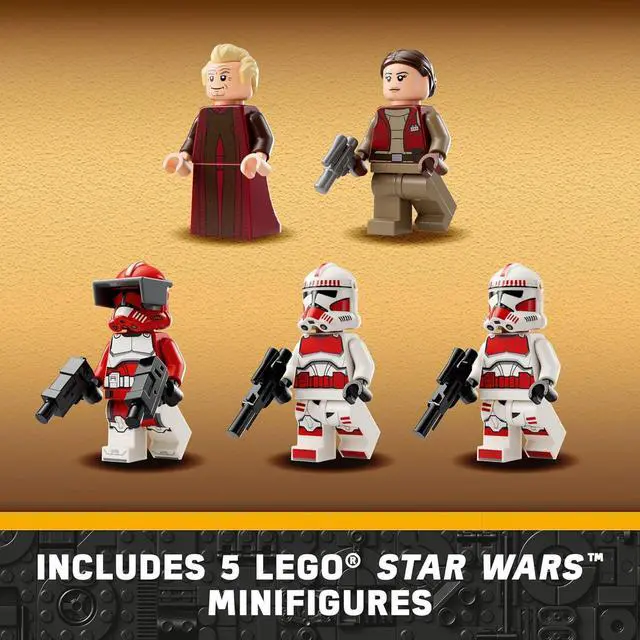Alt view image 5 of 5 - LEGO Star Wars: The Clone Wars Coruscant Guard Gunship, Buildable Star Wars Toy for 9 Year Olds, Gift Idea for Fans Including Chancellor Palpatine, Padme and 3 Trooper Minifigures, 75354