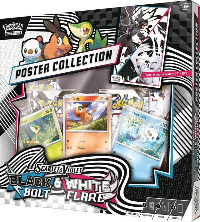 Main image of Pokemon TCG Scarlet & Violet Unova Poster Collection Box 4 Booster Packs Trading Card Game Set
