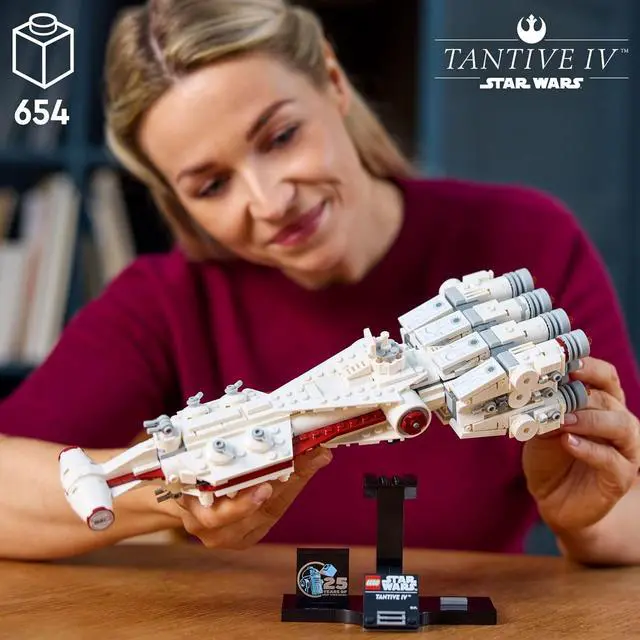 Alt view image 2 of 4 - LEGO Star Wars: A New Hope Tantive IV - Creative Building Set for Adults - 25th Anniversary Starship Model - Collectible Build and Display Gift Idea for Star Wars Fans - 75376