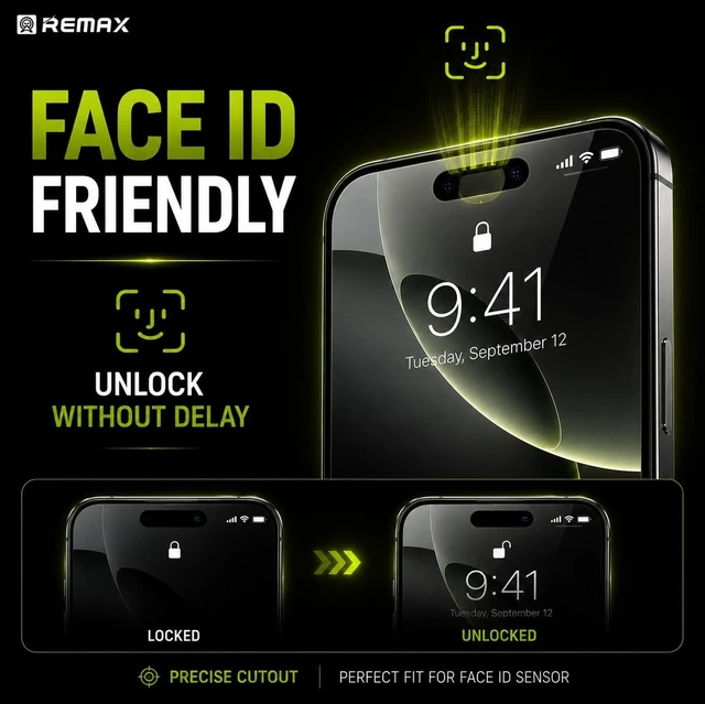 Alt view image 5 of 6 - REMAX Privacy Tempered Glass Screen Protector for iPhone 18 Pro Max
