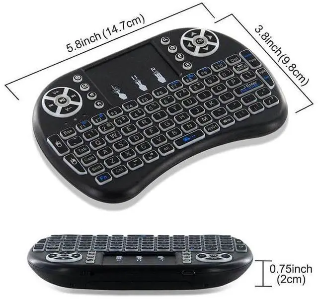 Alt view image 2 of 2 - Rii X8 Mini Keyboard,2.4GHz Portable Wireless Keyboard with Touchpad Mouse