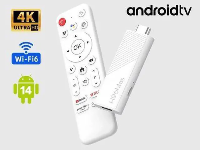 Main image of H96 MAX H313 TV Stick Android 14 Quad Core 2GB 16GB WiFi6 BT5.0 4K@60fps ATV Launcher Google Voice Assistant AI Media Player