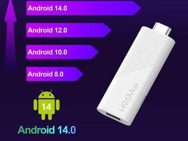 Alt view image 3 of 6 - H96 MAX H313 TV Stick Android 14 Quad Core 2GB 16GB WiFi6 BT5.0 4K@60fps ATV Launcher Google Voice Assistant AI Media Player
