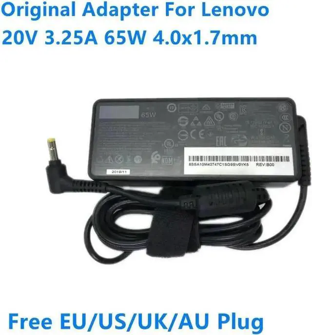 Main image of 20V 3.25A 65W AC Adapter for Lenovo ADLX65NCC3A ADLX65NDC3A ADLX65NLC3A, 4.0x1.7mm Yellow Tip Laptop Power Supply Charger