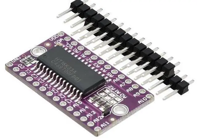 Alt view image 3 of 3 - HT16K33 LED Dot Matrix Driver Module, I2C Digital Tube Display Controller 16x8 Matrix Drive Board for Arduino Raspberry Pi DIY Electronics Project