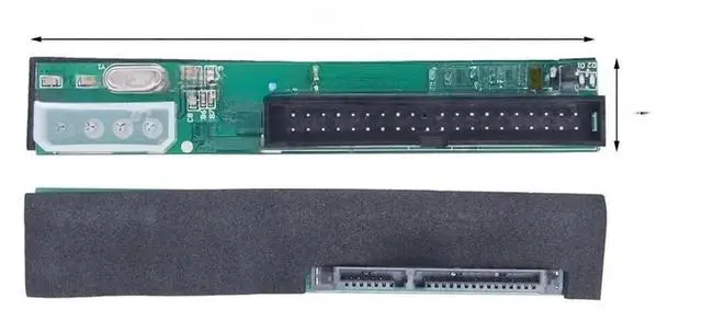 Alt view image 2 of 3 - SATA to IDE Adapter, 2.5" SATA Female to 3.5" 40 PIN IDE Male Converter, 1.5Gbps ATA 133 Compatible for Universal HDD SSD CD DVD Drive