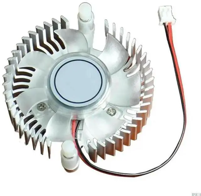 Main image of 55mm Hole Pitch Graphics Card Heatsink Fan, 5V/12V 2Pin Universal VGA Cooler with Aluminum Radiator for Desktop GPU Chipset Cooling