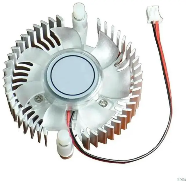 Alt view image 3 of 3 - 55mm Hole Pitch Graphics Card Heatsink Fan, 5V/12V 2Pin Universal VGA Cooler with Aluminum Radiator for Desktop GPU Chipset Cooling
