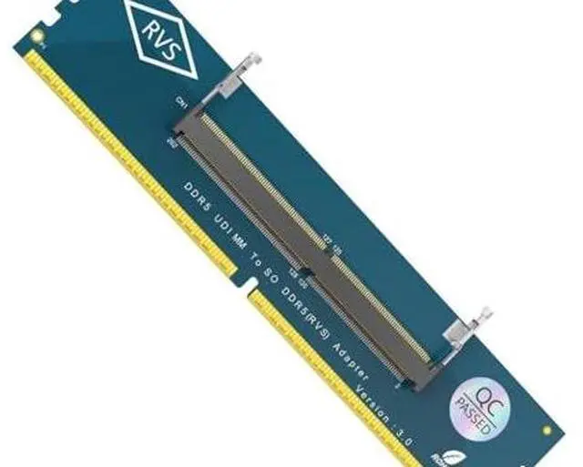 Alt view image 4 of 4 - DDR5 SO-DIMM to U-DIMM Adapter, Laptop DDR5 Memory Riser Card, 262Pin SO-DIMM to 288Pin U-DIMM Converter for Desktop PC Memory Tester