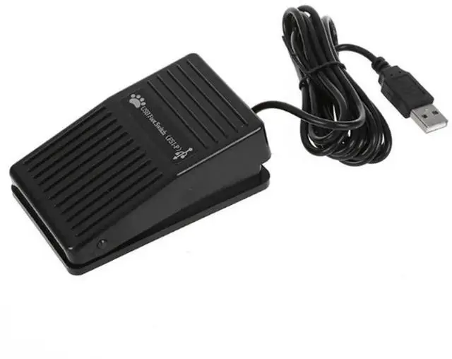 Alt view image 2 of 5 - USB Foot Pedal Switch, HID Programmable Single Footswitch with 2M Cable for PC Game Control, Keyboard Mouse Multimedia String Input, Hands-Free USB Control Pedal for Computer