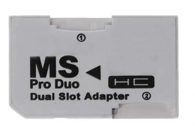 Alt view image 4 of 6 - Micro SD TF to Memory Stick MS Pro Duo Adapter, Single / Dual 2 Slot Card Converter for Sony PSP 1000 2000 3000 Camera Handycam