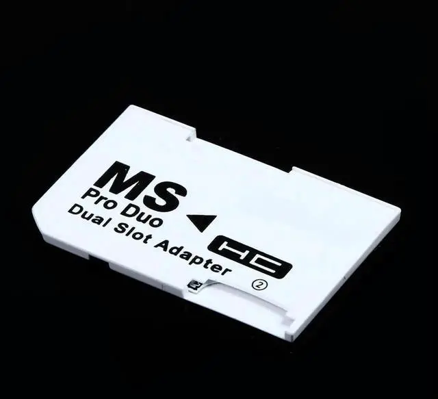 Alt view image 5 of 6 - Micro SD TF to Memory Stick MS Pro Duo Adapter, Single / Dual 2 Slot Card Converter for Sony PSP 1000 2000 3000 Camera Handycam