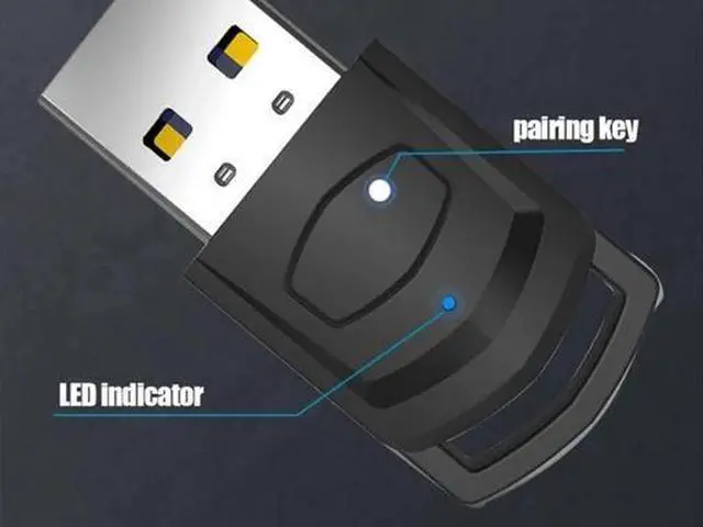 Alt view image 3 of 6 - AJMRTC Bluetooth 5.0 Audio Transmitter Adapter, Wireless Headphone Dongle Receiver for PS5, PS4, PC, Connect Bluetooth Headset & Speaker for Gaming Audio