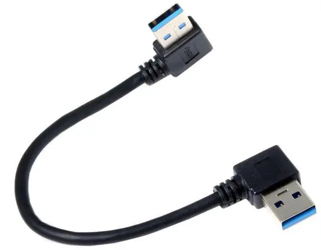 Alt view image 3 of 7 - 90 Degree Right Angle USB 3.0 Extension Cable, Male to Female High Speed Cord for External Hard Drive & PC, 0.2M Short Cable