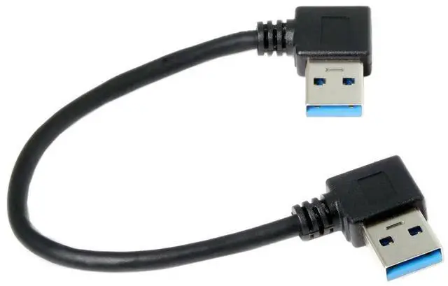 Alt view image 5 of 7 - 90 Degree Right Angle USB 3.0 Extension Cable, Male to Female High Speed Cord for External Hard Drive & PC, 0.2M Short Cable