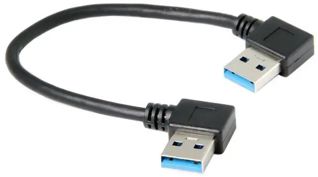 Alt view image 4 of 7 - 90 Degree Right Angle USB 3.0 Extension Cable, Male to Female High Speed Cord for External Hard Drive & PC, 0.2M Short Cable