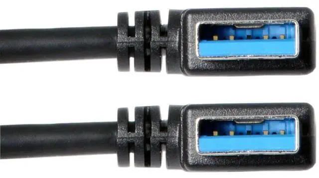 Alt view image 2 of 7 - 90 Degree Right Angle USB 3.0 Extension Cable, Male to Female High Speed Cord for External Hard Drive & PC, 0.2M Short Cable