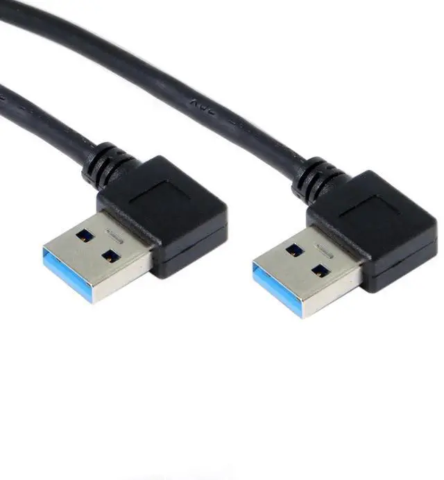Alt view image 6 of 7 - 90 Degree Right Angle USB 3.0 Extension Cable, Male to Female High Speed Cord for External Hard Drive & PC, 0.2M Short Cable